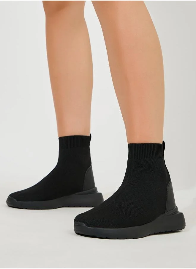 Styli Active Knit Sock Slip On Sneakers