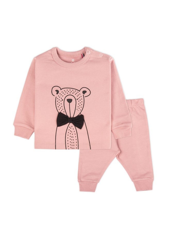 Ariel ARIEL Cotton Fleece Clothing Sets for Boys & Girls - Unisex Winter Clothing Sets Full Sleeve T-Shirt & Pant  - Image 1