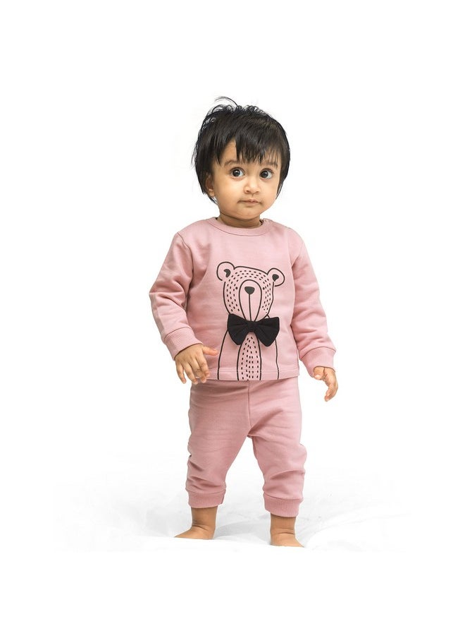 Ariel ARIEL Cotton Fleece Clothing Sets for Boys & Girls - Unisex Winter Clothing Sets Full Sleeve T-Shirt & Pant  - Image 3