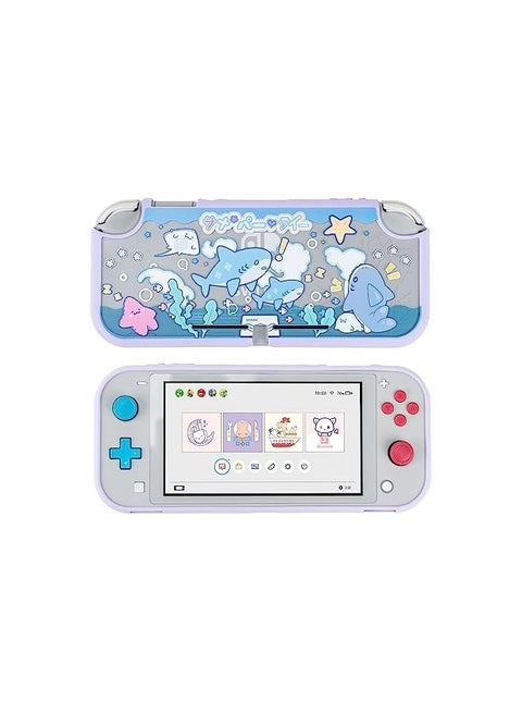 Protective Case for Nintendo Switch Lite Cute Slim Cover Case Anti-Scratch Shock Absorption Hard Protective Shell Compatible with Nintendo Switch Lite Skin- Shark Party