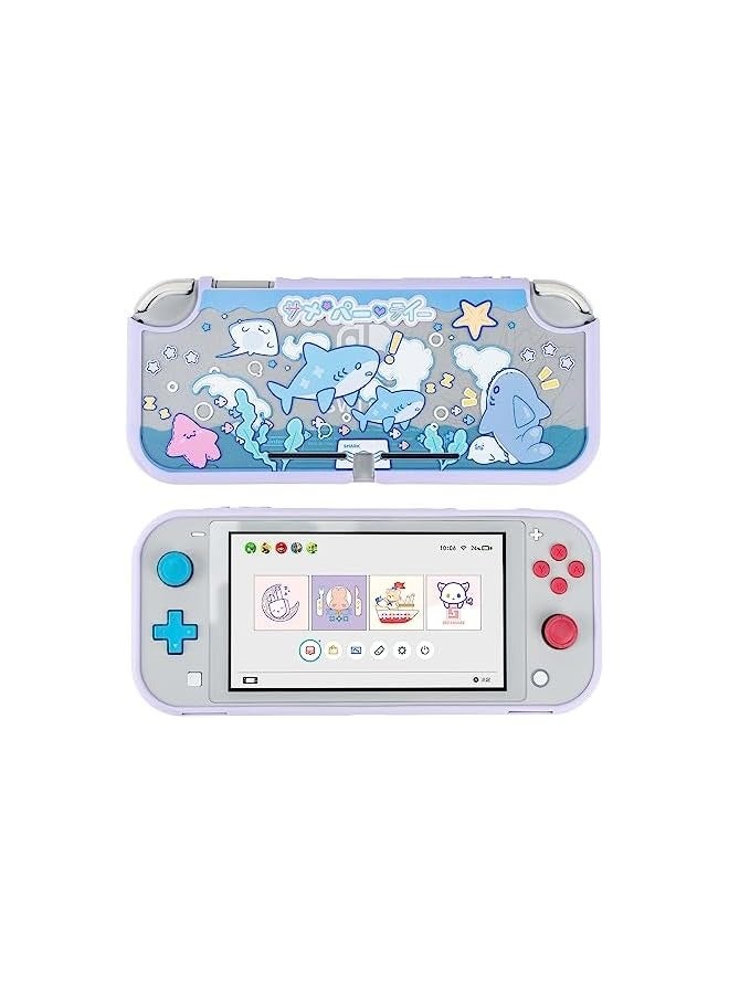 PROMASS Protective Case for Nintendo Switch Lite Cute Slim Cover Case Anti-Scratch Shock Absorption Hard Protective Shell Compatible with Nintendo Switch Lite Skin- Shark Party  - Image 1