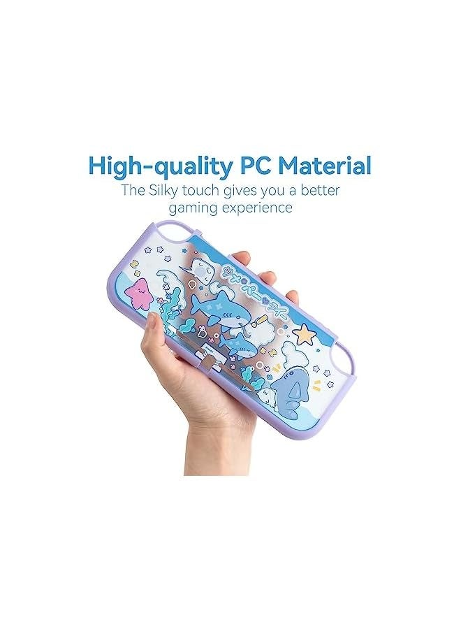 PROMASS Protective Case for Nintendo Switch Lite Cute Slim Cover Case Anti-Scratch Shock Absorption Hard Protective Shell Compatible with Nintendo Switch Lite Skin- Shark Party  - Image 3