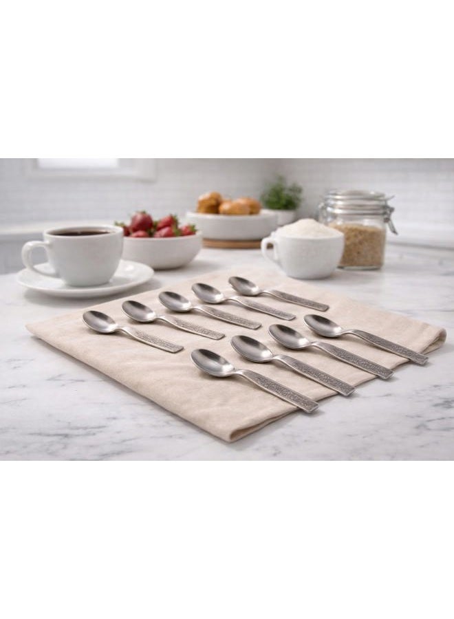 SRIYUG Stainless Steel Mini Spoon for Tea Coffee Spice Box Spoon Tableware Steel 12 Piece Masala Spoon Set for Home Kitchen. - Image 3