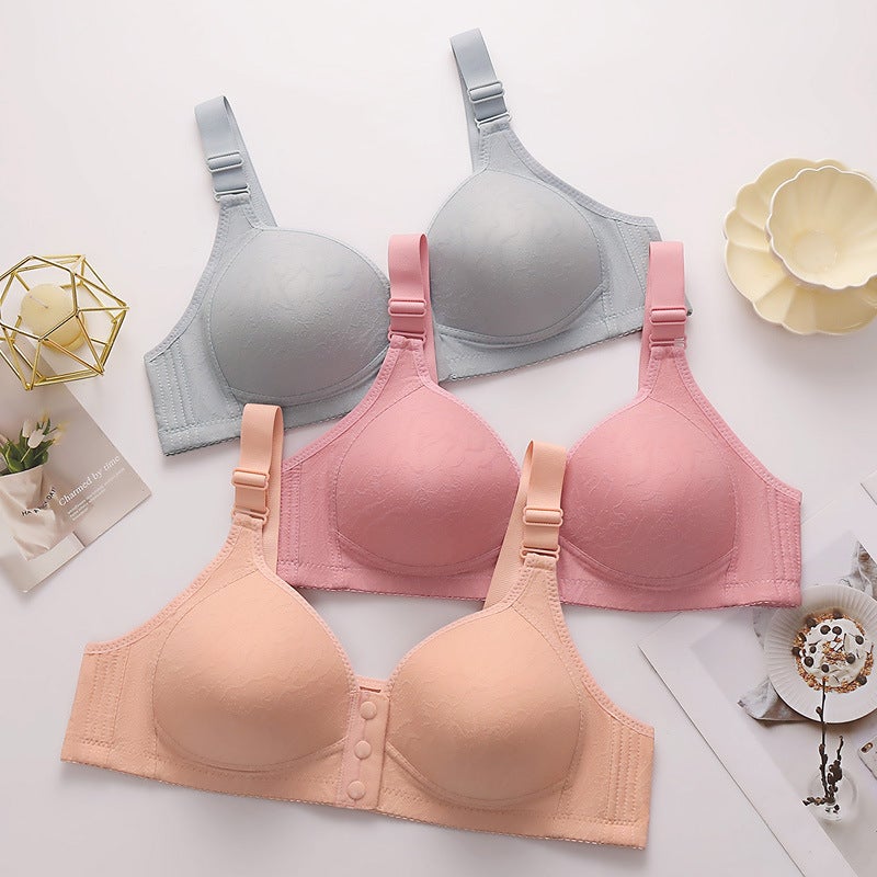 Vest-Style Wireless Front-Closure Nursing Bra, Thin Large Size Front-Closure Bra For Middle-Aged And Elderly Women - Image 2