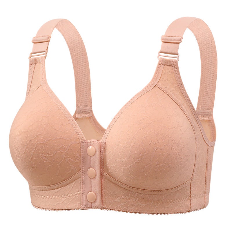 Vest-Style Wireless Front-Closure Nursing Bra, Thin Large Size Front-Closure Bra For Middle-Aged And Elderly Women - Image 1
