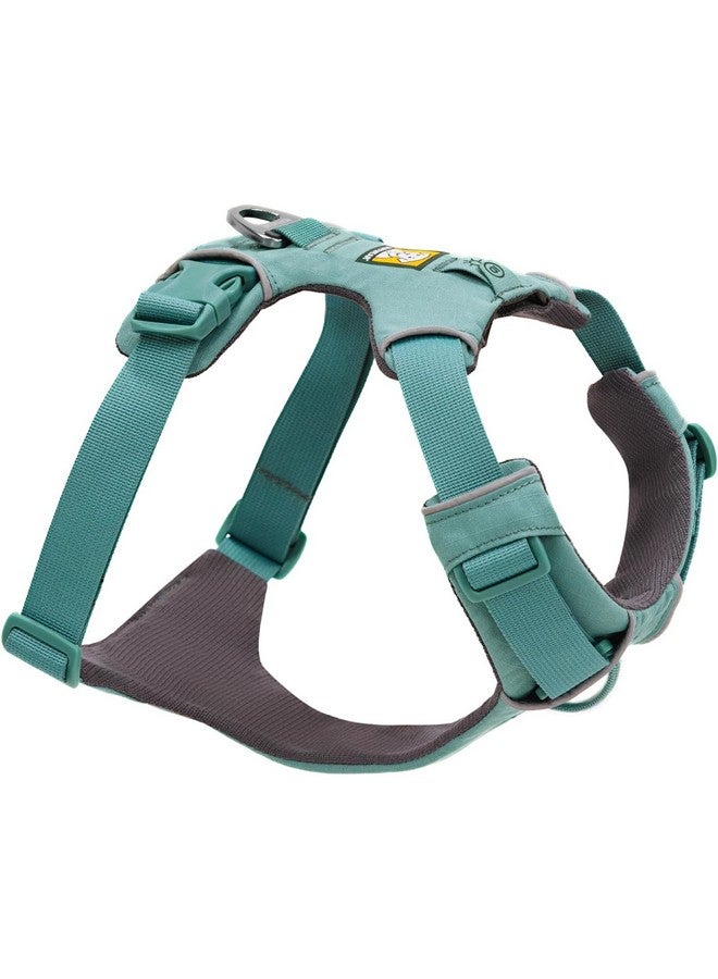 راف وير Ruffwear، حزام كلاب Front Range، حزام يومي مبطن ناعم عاكس مع مشابك مقود مزدوجة، قابل للتعديل وخفيف الوزن مناسب للتدريب أو المشي لجميع الكلاب، أخضر River Rock، صغير - Image 1