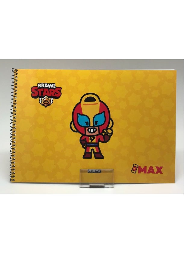 Gıpta - Brawl Star Spiral Drawing Book 15 Leaves 17 x 24 cm Yellow - Image 1