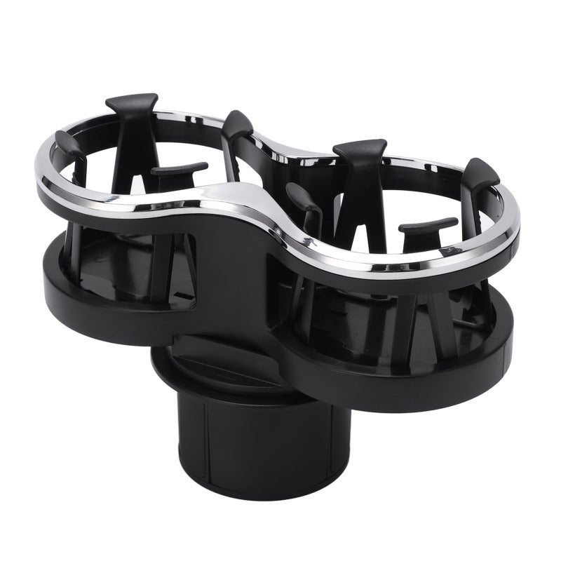 Car 2 in 1 Cup Holder Drinking Bottle Bracket Black Universal for Milk Tea Can Ashtray - Image 3