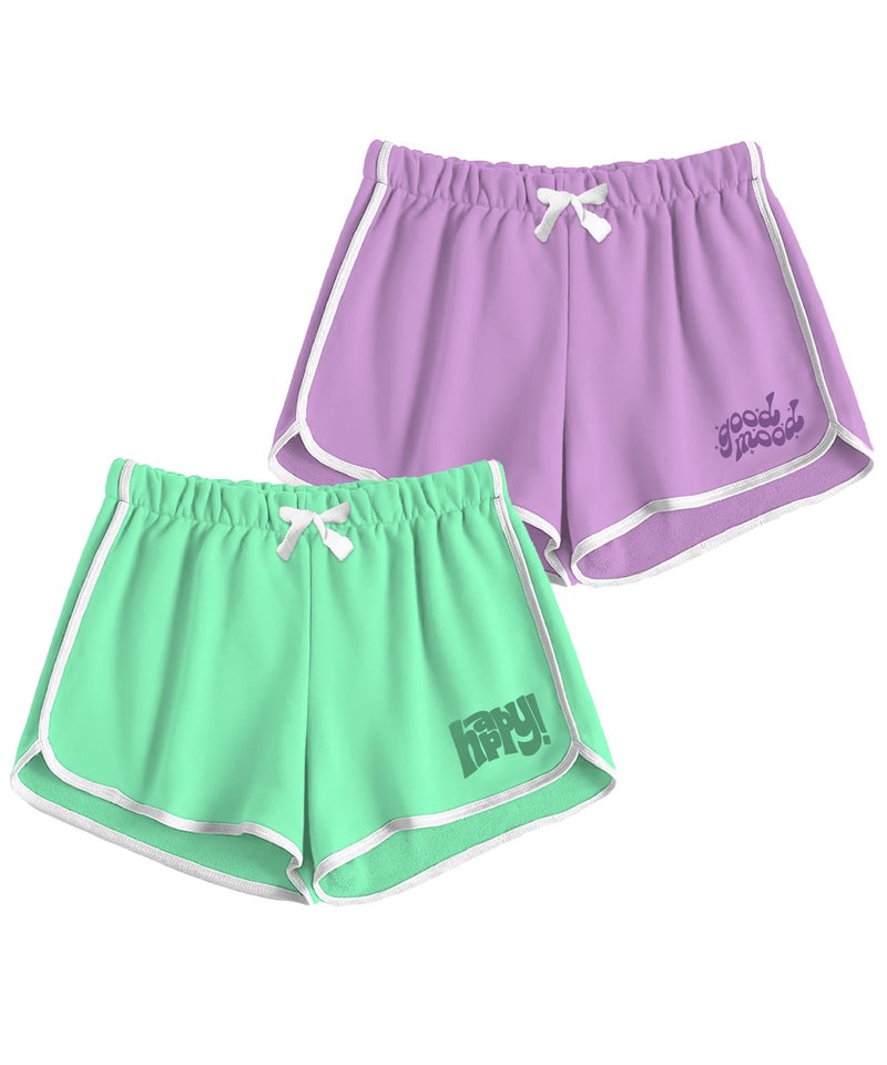 SHODOX® 100% Cotton Women Casual Shorts - Printed Short for Gym, Yoga, Cycling, Dance, Summer - Regular Fit (Pack of 2) - Image 1