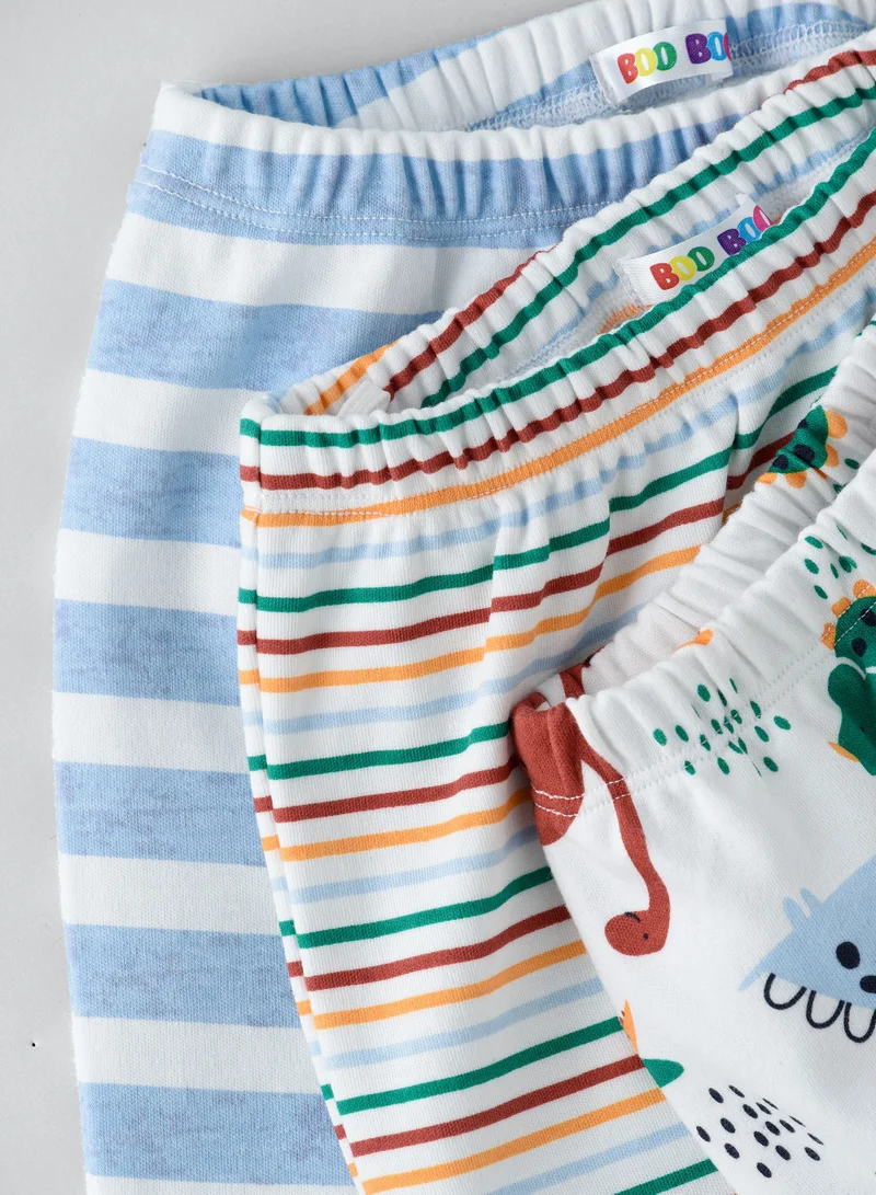 Boo Boo BooBoo Kids Dino Tree Range 3 Pk Leggings