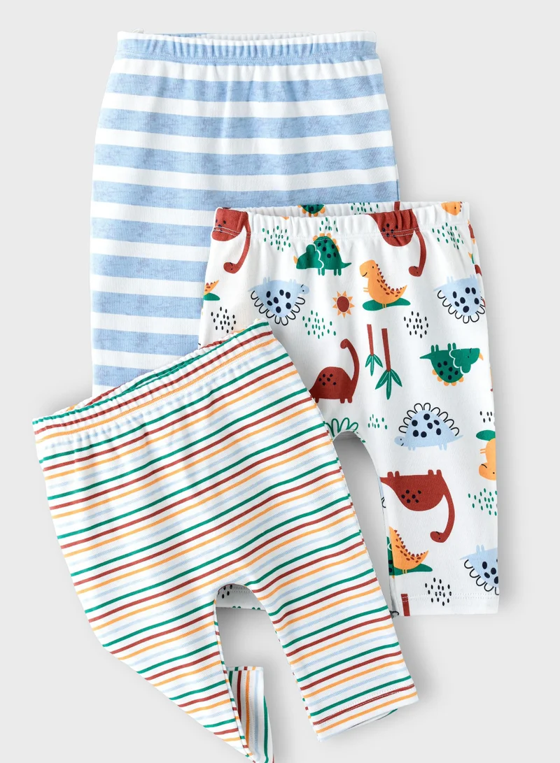 Boo Boo BooBoo Kids Dino Tree Range 3 Pk Leggings