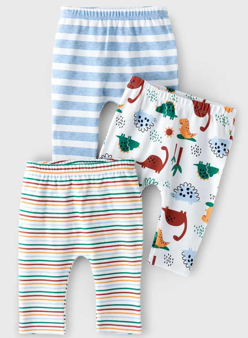 Boo Boo BooBoo Kids Dino Tree Range 3 Pk Leggings