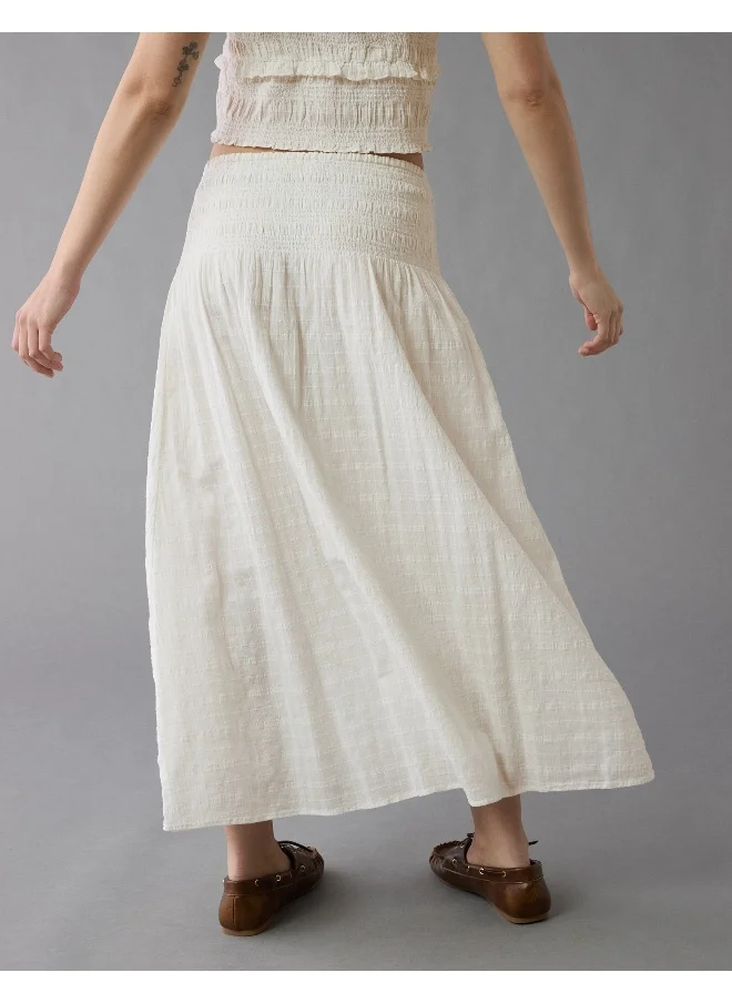 امريكان ايجل AE High-Waisted Smocked Maxi Skirt