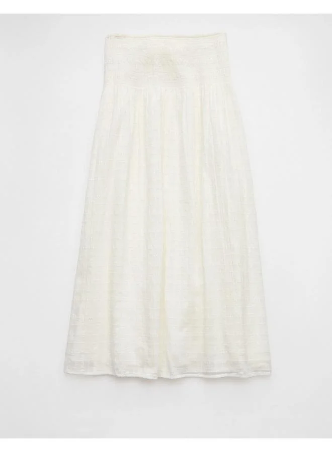 American Eagle AE High-Waisted Smocked Maxi Skirt