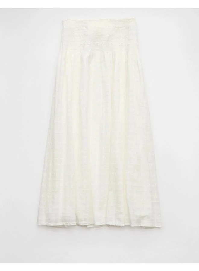 American Eagle AE High-Waisted Smocked Maxi Skirt
