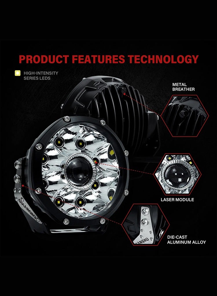 MR.SMART Mr Smart High-Intensity LED Round Spotlights with Heat Dissipation, 2-Pack, Die-Cast Aluminium Housing, Fast Fin Cooling  - Image 2