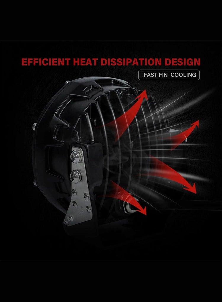 MR.SMART Mr Smart High-Intensity LED Round Spotlights with Heat Dissipation, 2-Pack, Die-Cast Aluminium Housing, Fast Fin Cooling  - Image 4