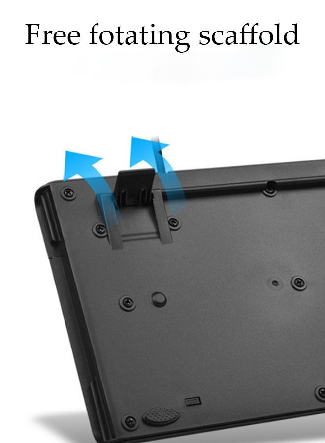 Wired Keyboard and Mouse Combo, USB noise resistant ultrathin computer keyboard with mouse, compact gaming keyboard, concave cap structure,not easy to fade,USB plug and play, full size,suitable for PC/laptop, computer desktop, office