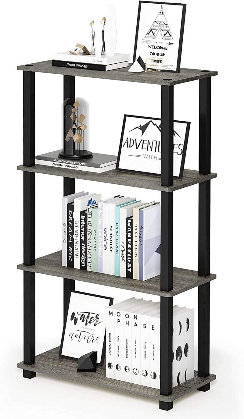 Ash  Roh Ash Roh Standing Floor 4 Tier Rack Wall Shelf for Home Office Multipurpose Storage Shelves with Utility Storage for Home Dcor H37 FeetW2 FeetD1 feet 4 Tier PVC Rack  - Image 1