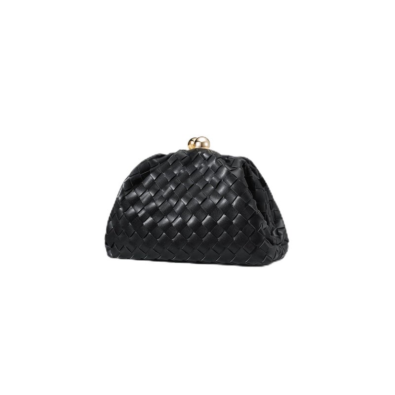 CHUNLI Dressy Woven Clutch Purses for Women Evening Wedding Formal Occasion,Dumpling Crossbody Shoulder Handbags for Women - Image 1