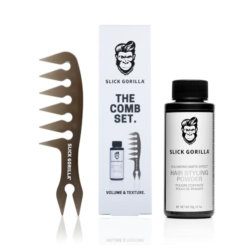 Slick Gorilla Comb Set Hair Styling Powder 20g Comb