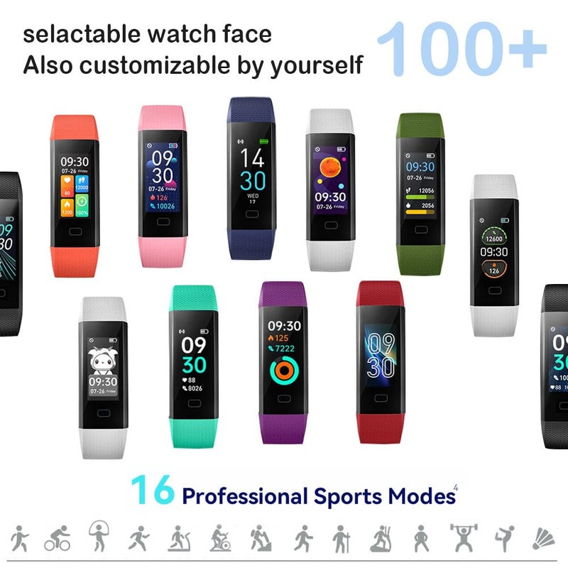 Jawploy Fitness Tracker with Heart Rate Monitor/Step Counter/Calories, Smart Watch Activity Tracker Sleep Monitor, IP68, Health Tracker Pedometer for Man Women - Image 3