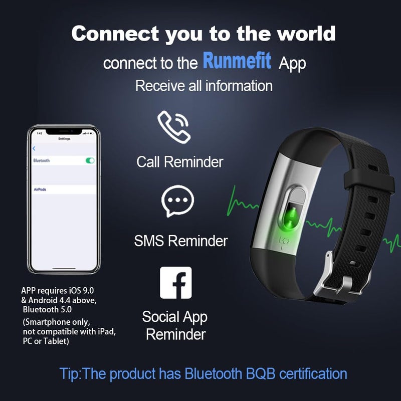 Jawploy Fitness Tracker with Heart Rate Monitor/Step Counter/Calories, Smart Watch Activity Tracker Sleep Monitor, IP68, Health Tracker Pedometer for Man Women - Image 5