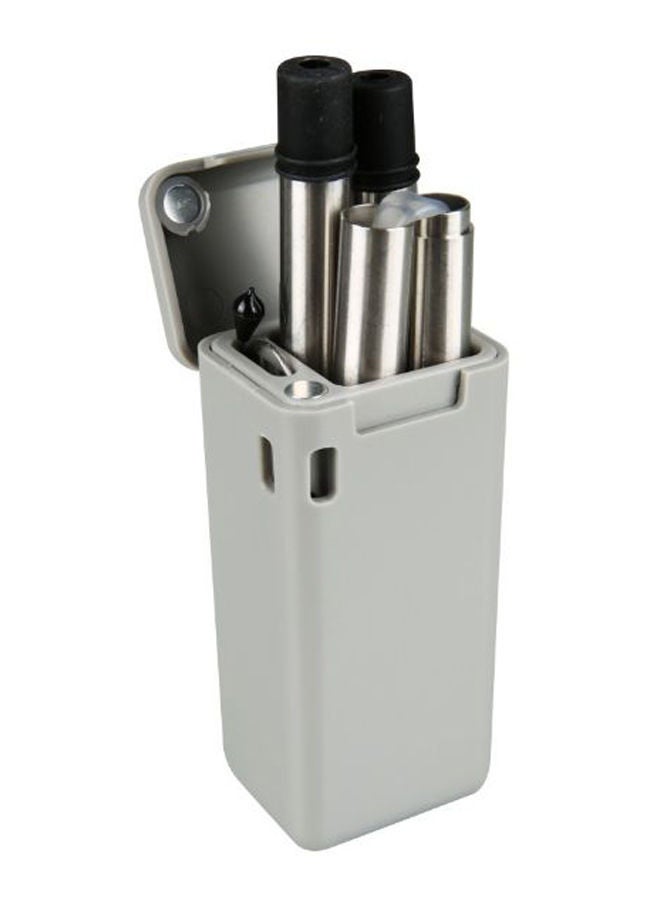 NIBEMINENT Foldable Reusable Straw Grey/Black/Silver