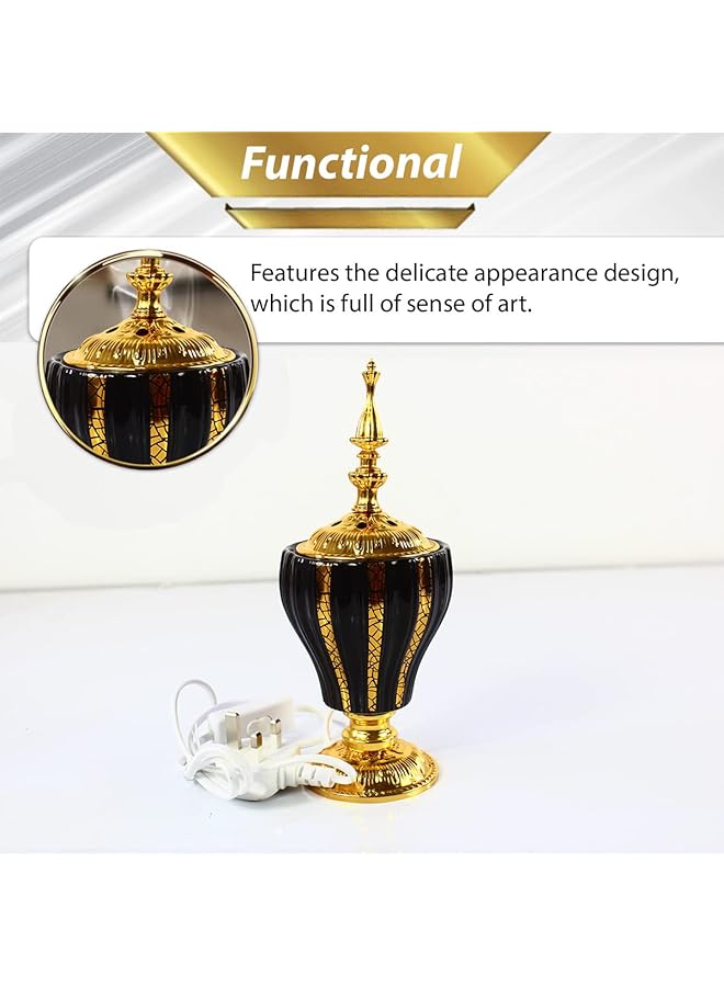 erorex D Lc Electric Incense Burner Oud Bakhoor Burner For Office And Home 2 Years Warranty Gold Black Dlc 32700  - Image 4