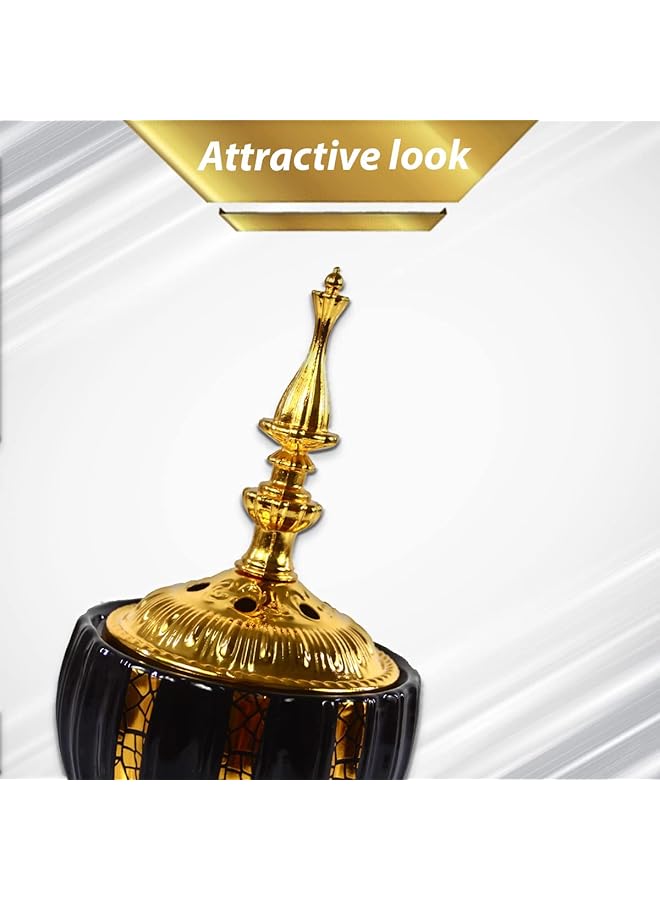 erorex D Lc Electric Incense Burner Oud Bakhoor Burner For Office And Home 2 Years Warranty Gold Black Dlc 32700  - Image 5