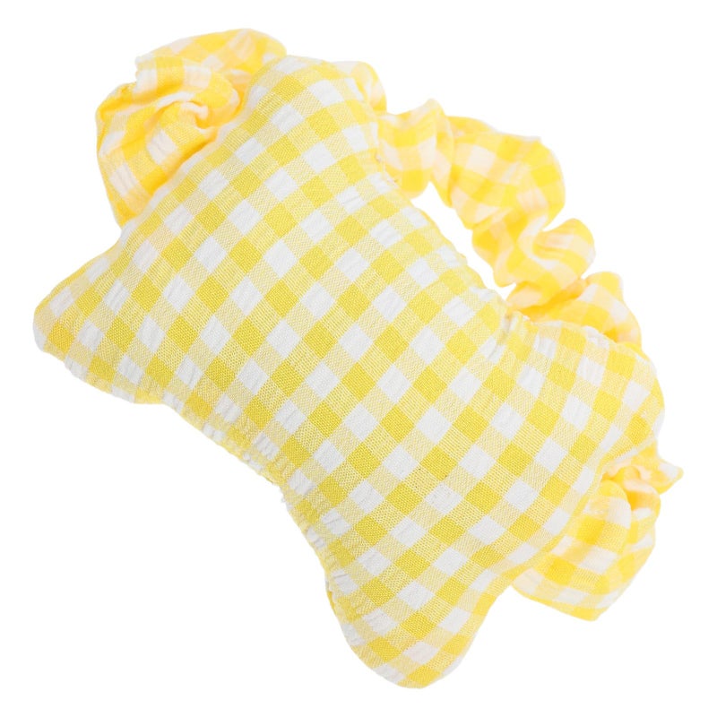 Ergonomic Mouse Wrist Rest Pad with Comfortable Hand Cushion Yellow Grid Pattern - Image 2