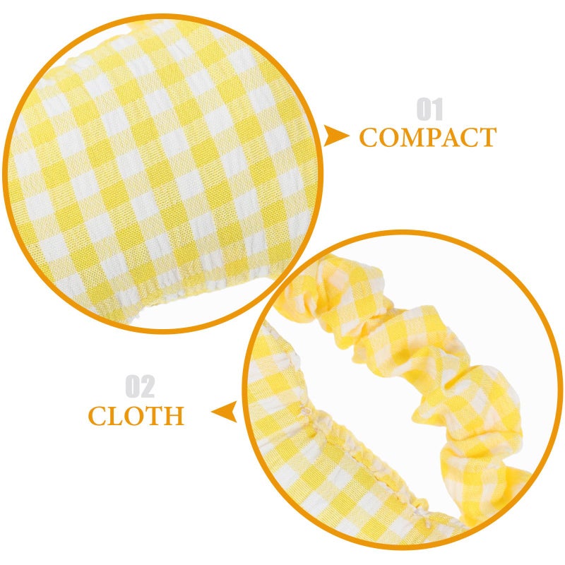 Ergonomic Mouse Wrist Rest Pad with Comfortable Hand Cushion Yellow Grid Pattern - Image 4