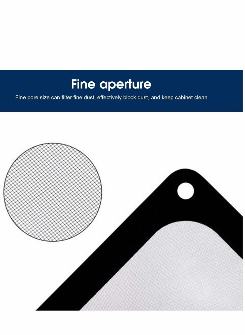 Captaintech 5 Pcs PC Cooler Fan Filter, Dustproof PVC Magnetic Computer Mesh Frame Nylon Dust Filter Case Cover - Image 5