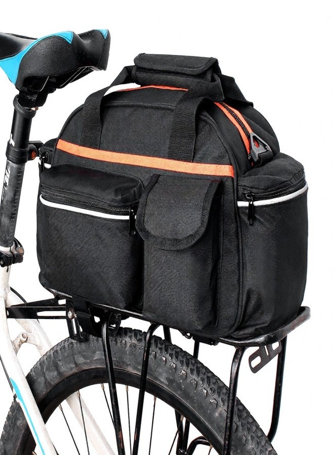 B-SOUL 15L Bike Rear Seat Bag Rack Trunk Basket Pannier Bag Cycling Luggage Storage Case Shoulder Handbag - Image 1
