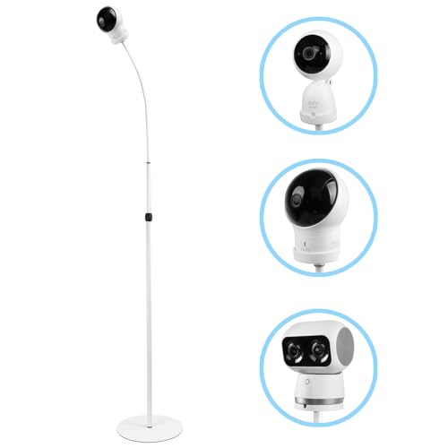 VOMENC Adjustable Universal Baby Monitor Floor Stand Holder Mount Compatible with eufy 720P Video/eufy Security SpaceView/eufy Spaceview S Baby Monitor（White） - Image 1
