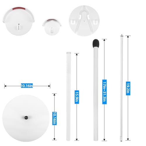 VOMENC Adjustable Universal Baby Monitor Floor Stand Holder Mount Compatible with eufy 720P Video/eufy Security SpaceView/eufy Spaceview S Baby Monitor（White） - Image 3