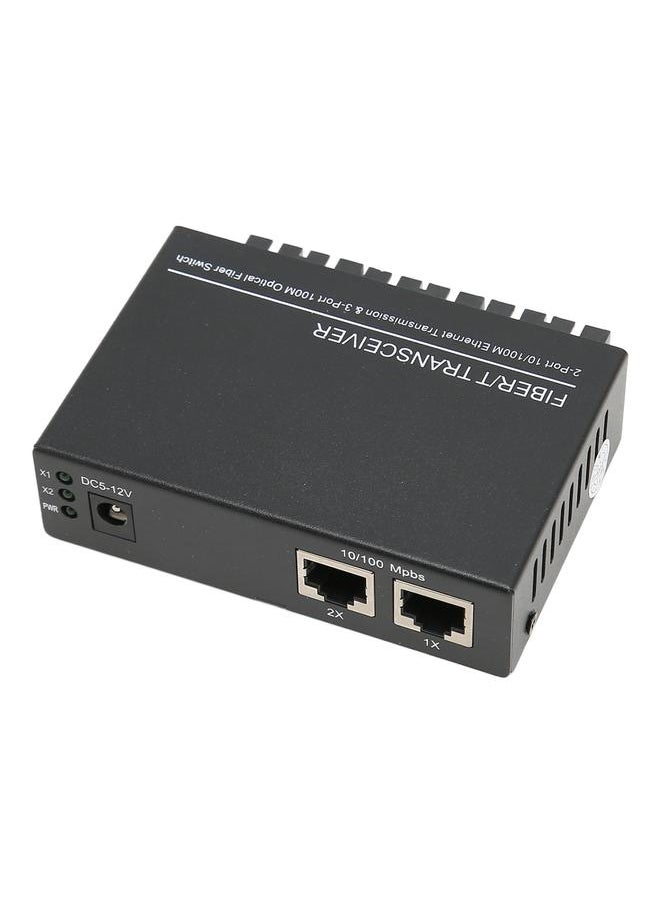 Thoraya TLG-F132SA-25 Photoelectric Converter 1310nm 10/100M/3 Optical 2 Electrical/Dual Fiber/Single Mode/25KM/External Power/SC/DC5V1A Fiber Optic Transceiver US Plug  - Image 2