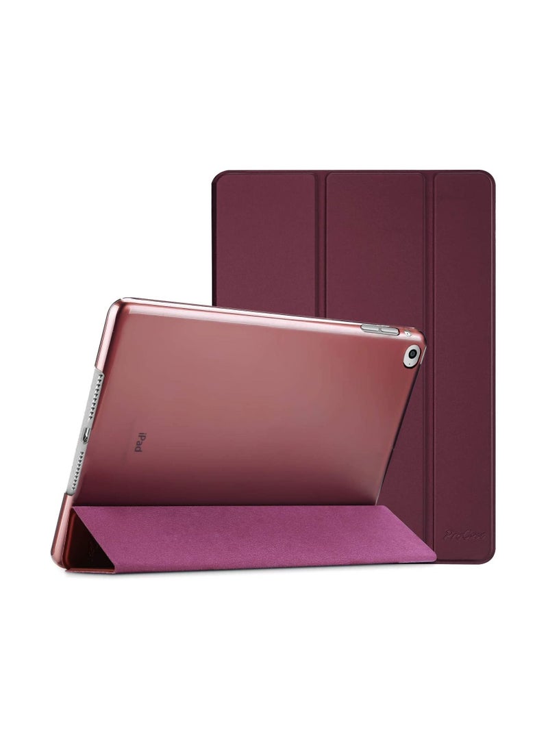 Procases Smart Case for iPad Air 2 (2014 Release), Ultra Slim Lightweight Stand Protective Case Shell with Translucent Frosted Back Cover for Apple iPad Air 2 (A1566 A1567) -Wine - Image 1