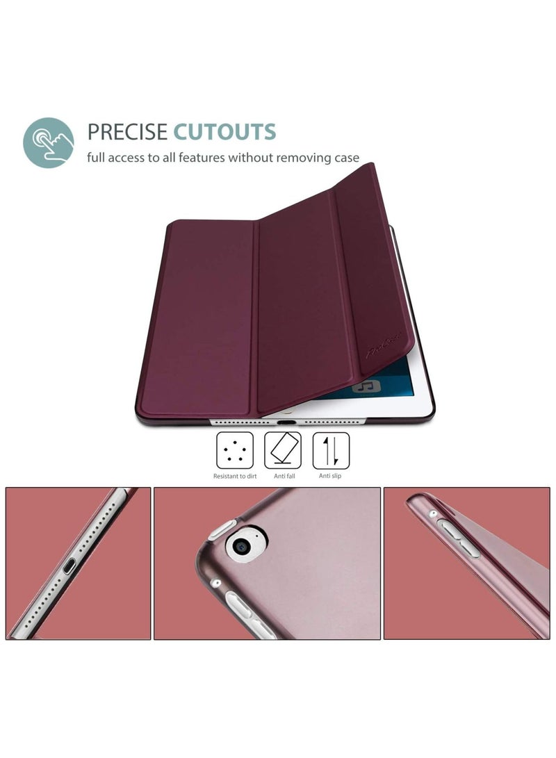 Procases Smart Case for iPad Air 2 (2014 Release), Ultra Slim Lightweight Stand Protective Case Shell with Translucent Frosted Back Cover for Apple iPad Air 2 (A1566 A1567) -Wine - Image 5