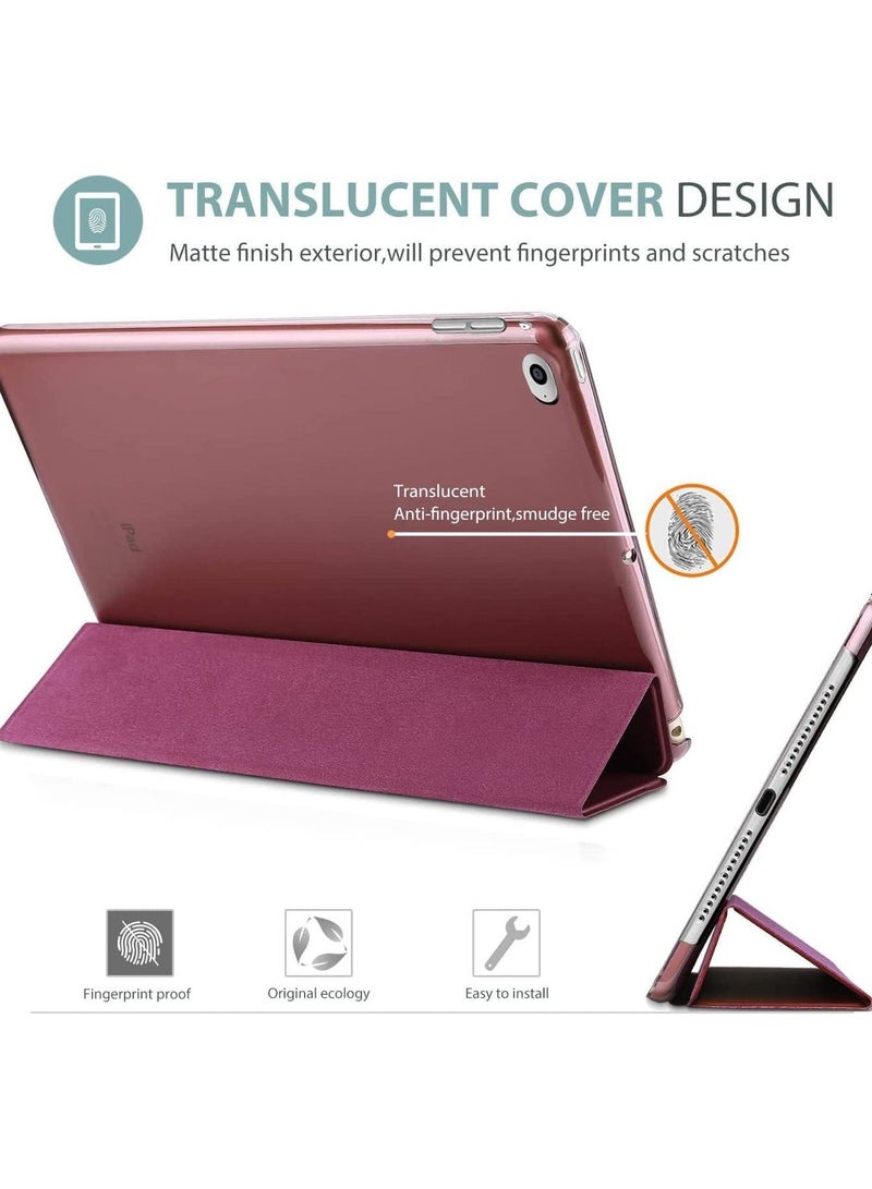 Procases Smart Case for iPad Air 2 (2014 Release), Ultra Slim Lightweight Stand Protective Case Shell with Translucent Frosted Back Cover for Apple iPad Air 2 (A1566 A1567) -Wine - Image 3