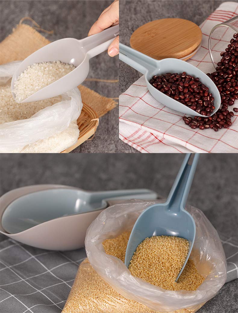 HARI Yoo- Kneek- Food Scoop Plastic Scoop Set Dry Food Scoop Ice Scoop Candy Scoop Puppy Food Feeder Shovel Multipurpose Handy Scoop Set of 3 Stackable Design - Image 4