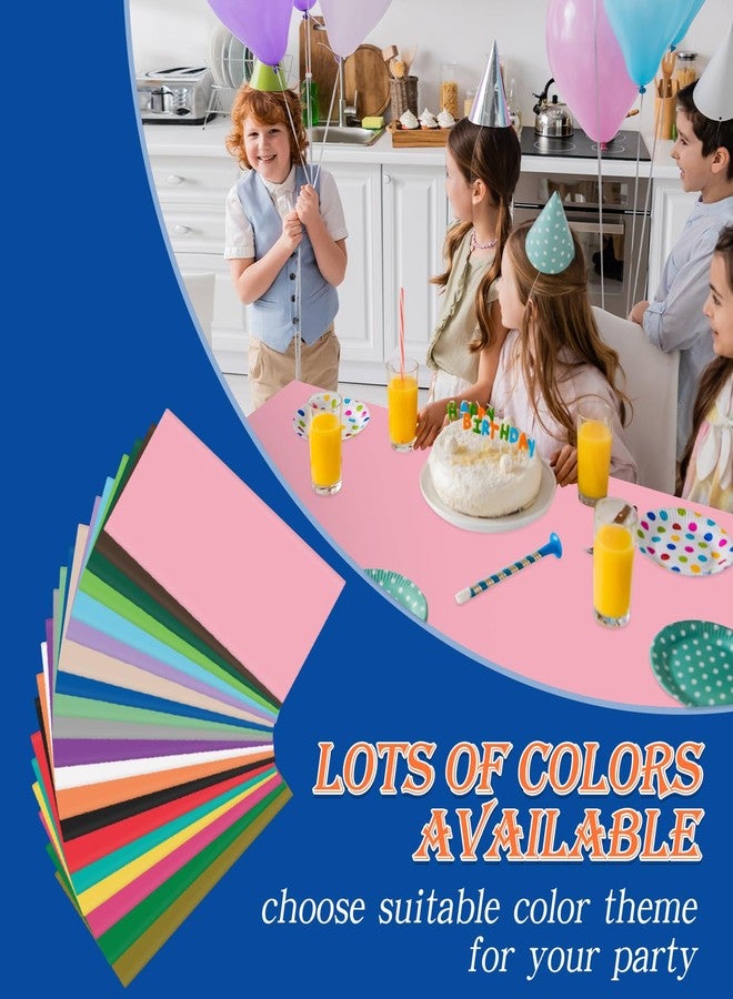 YSYJ 12 Pack Pink 54 x 108 Inch Disposable Plastic Tablecloths Rectangular Table Cloth Plastic Table Cover for Parties - Image 5