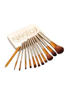NAKED3 12-Piece Naked Makeup Brush Gold  - Image 1