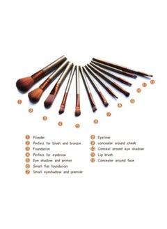 NAKED3 12-Piece Naked Makeup Brush Gold  - Image 3
