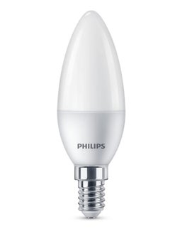 فيليبس لمبة LED B35 بتصميم شمعة من فيليبس، غير قابلة للتعتيم، قاعدة E14، اضاءة بيضاء دافئة، 2700 كلفن، 4-40 واط، اصفر  - Image 3