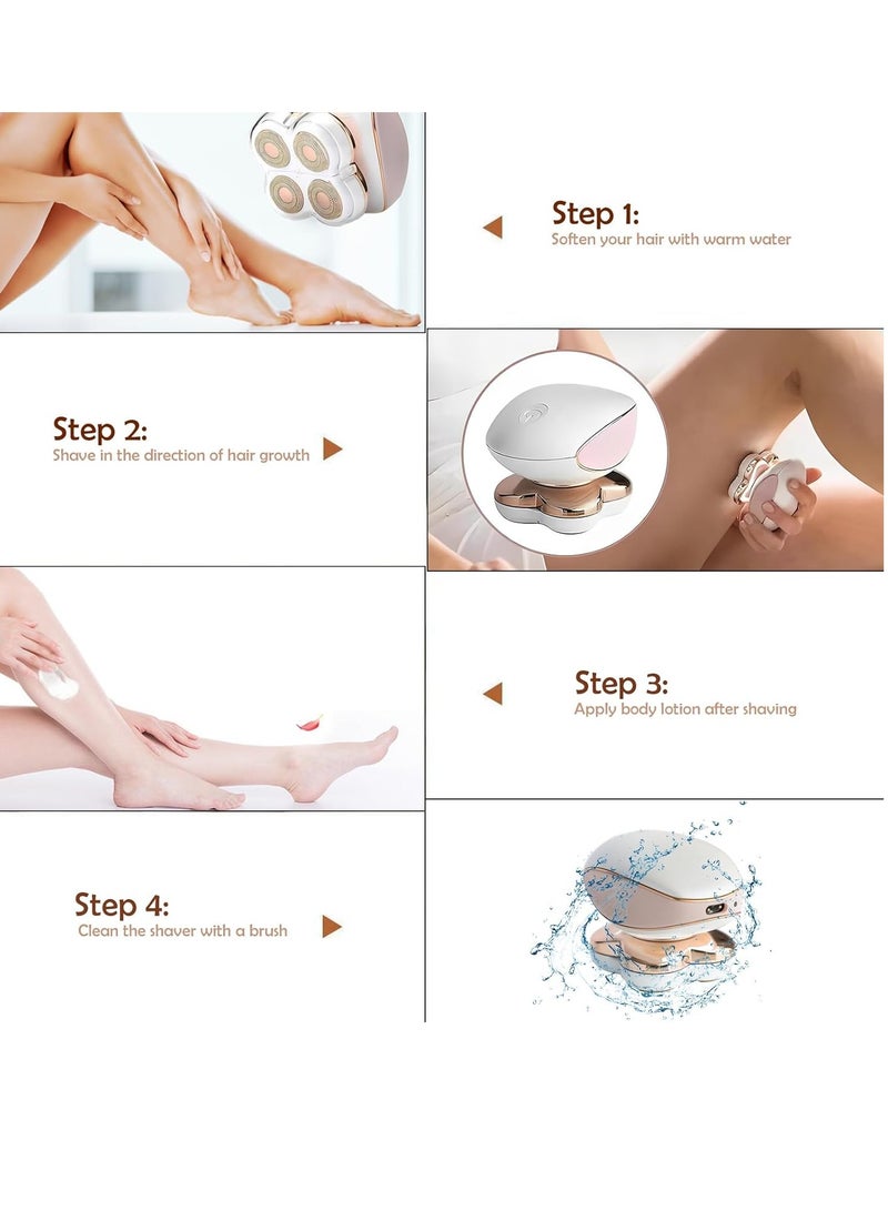 General Electric Razors for Women Legs, Painless Hair Removal Device with LED Light, Faultless Shaver for Women, Personal Care Products for Women, Instant and Painless Bikini Underarm Arm Hair Removal  - Image 5