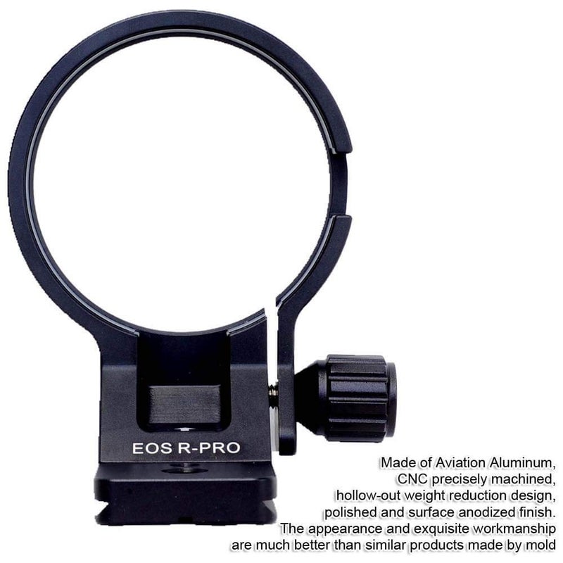iShoot Lens Collar Tripod Mount Ring Compatible with Canon EF-EOS R Mount Converter Adapter Ring Basic Model, Lens Support Holder Bracket Bottom is 39mm Arca-Swiss Fit Quick Release Plate Dovetail - Image 3
