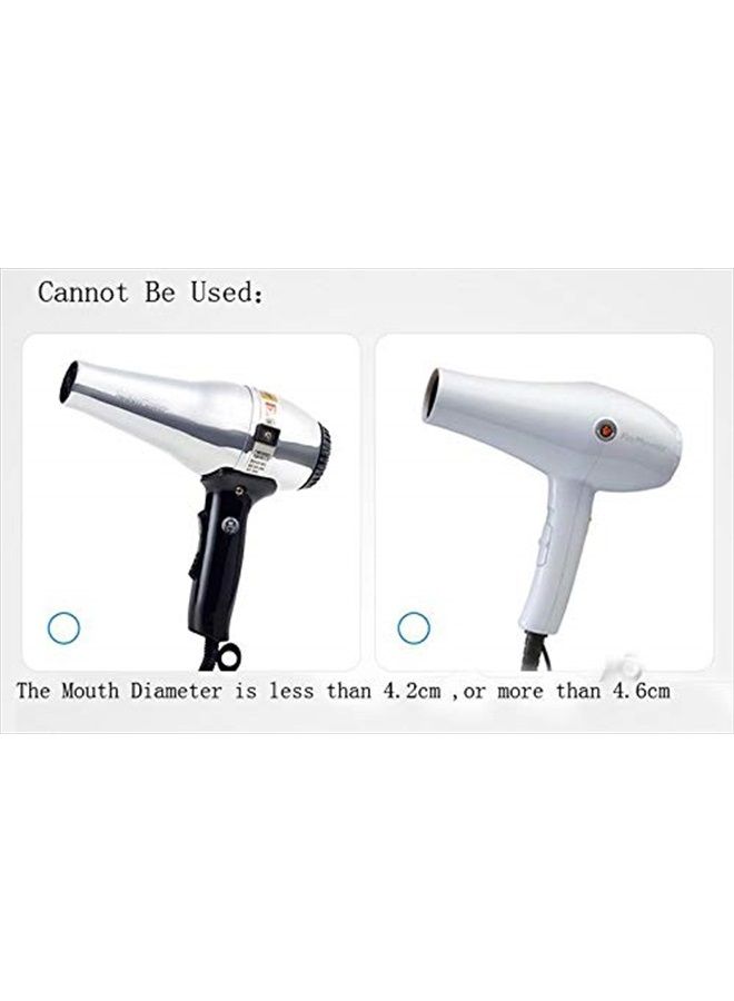 erioctry 2PCS Black Plastic Salon Replacement Hair Dryer Drying Concentrator Hair Styling Tool Hood Cover ONLY Fit for the Nozzle Outer Diameter is 4.5CM - Image 4