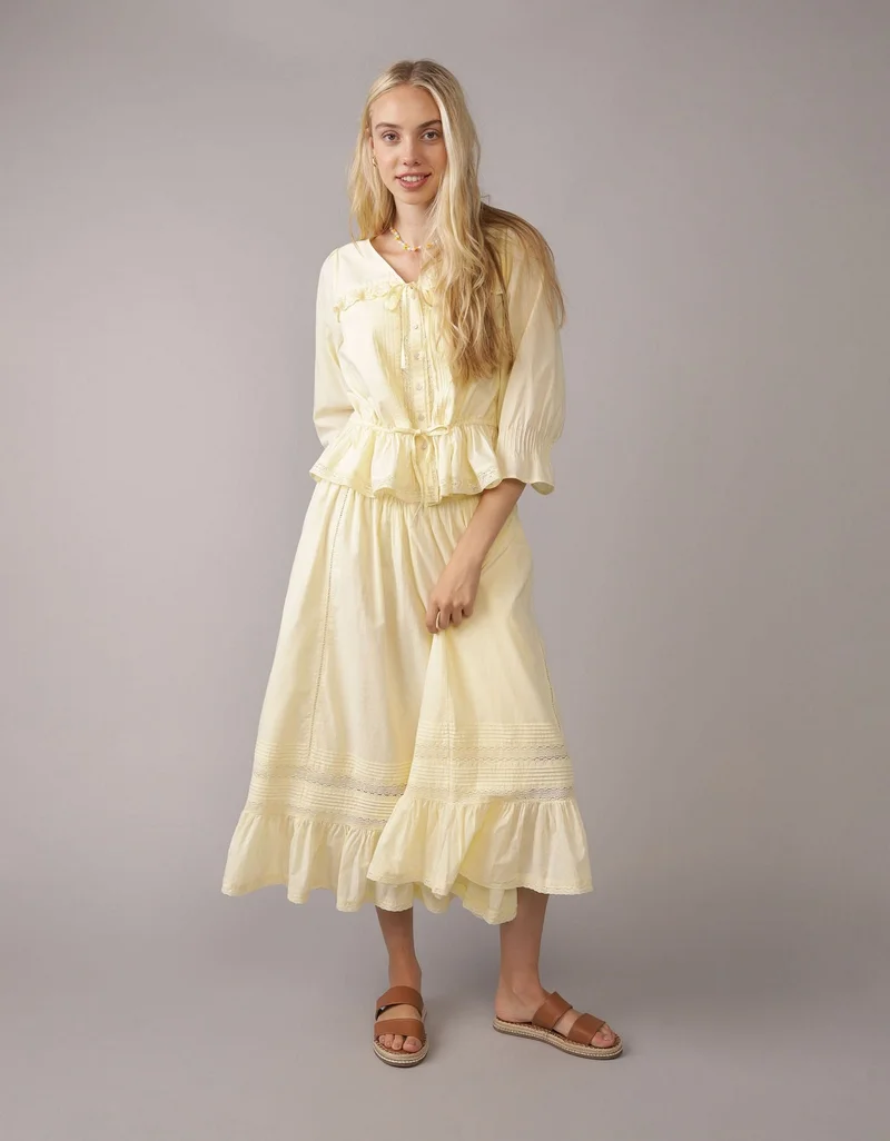 امريكان ايجل تنورة ماكسي بتطريزات بين تاك