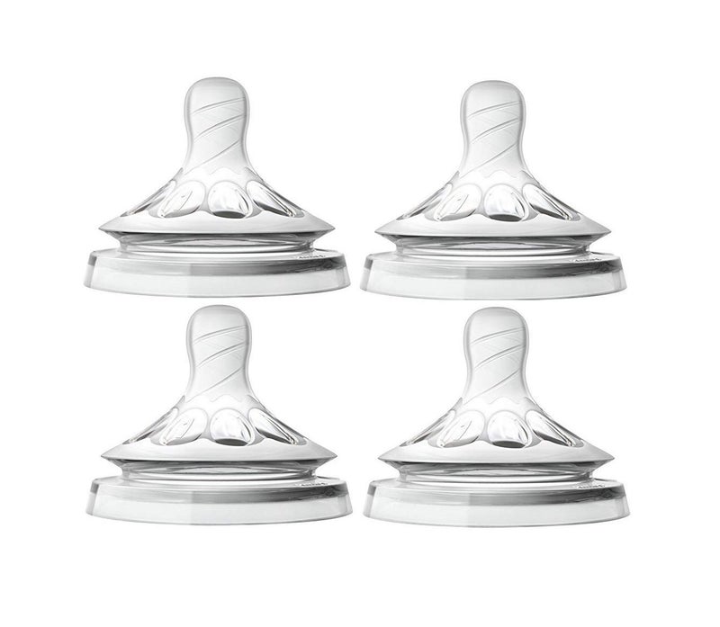 Philips Avent Natural Nipple Newborn Flow - 4 Count (Pack of 1 ) - Image 1